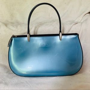 Beijo | Blue Patent Leather Handbag Purse
